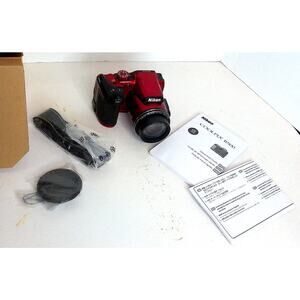 Nikon CoolPix B500 Red READ Parts or Repair READ
